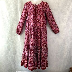 Aerie Tiered Ruffle Bohemian Midi Dress Size XS worn once